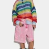 Acid Cord Wash Surfer Denim Shorts