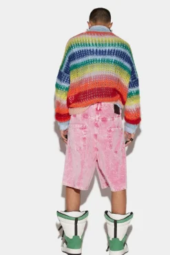 Acid Cord Wash Surfer Denim Shorts