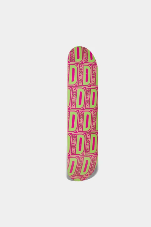 All Over D Neon Skateboard
