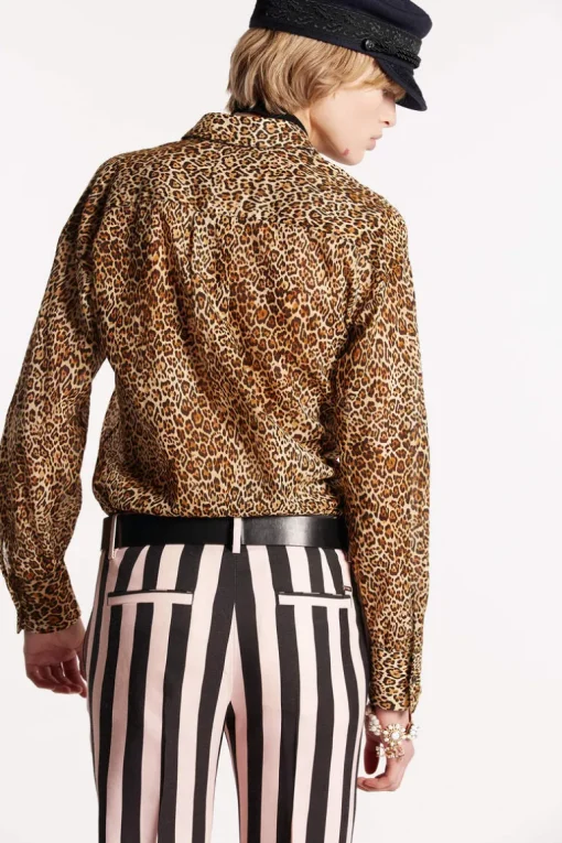 Animal Print Long Sleeve Fluid Top