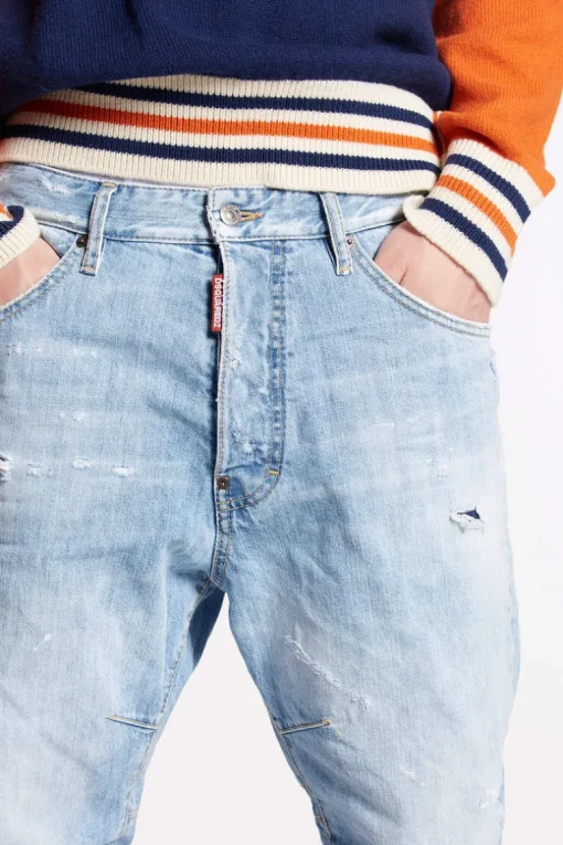 Beverly Hills Light Wash Tailored Combat Jeans