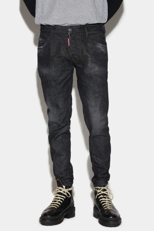 Black Clean Wash Skater Jeans