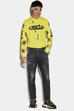 Black Easy Wash Tidy Biker Jeans