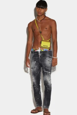 Black Orange Spots Wash Super Twinky Jeans