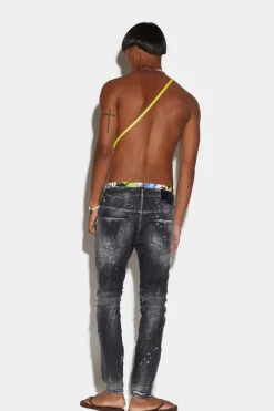 Black Orange Spots Wash Super Twinky Jeans