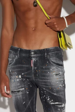 Black Orange Spots Wash Super Twinky Jeans
