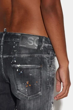 Black Orange Spots Wash Super Twinky Jeans