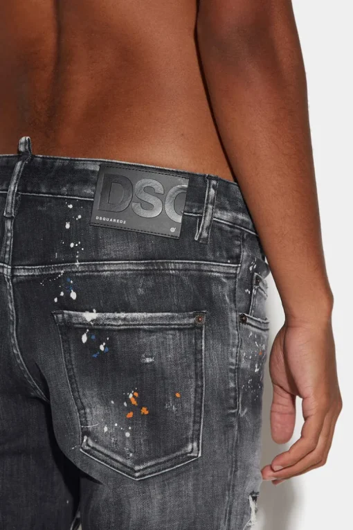 Black Orange Spots Wash Super Twinky Jeans