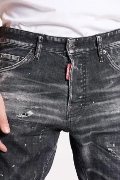 Black Ripped Wash Cool Guy Jeans