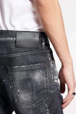 Black Ripped Wash Cool Guy Jeans