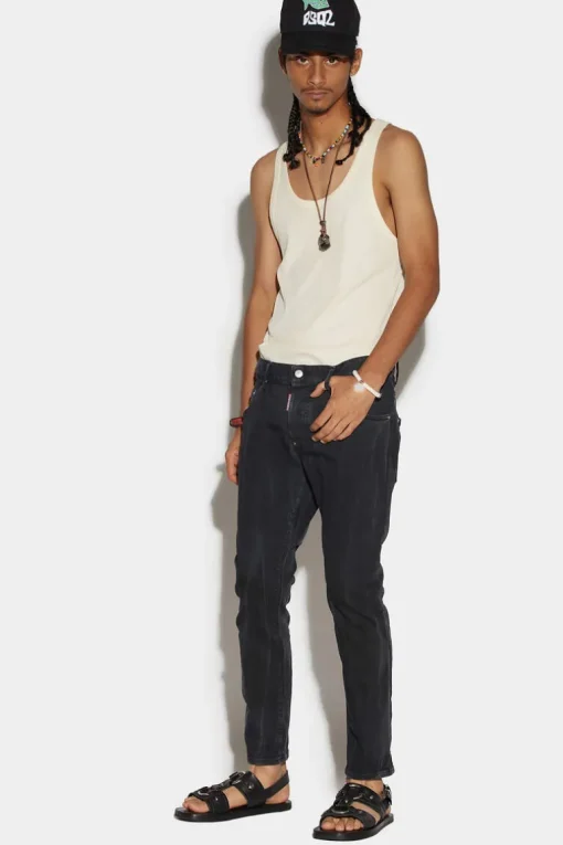 Black Smoke Bull Wash Skater Jeans