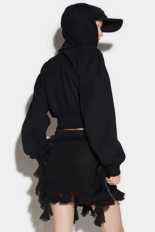Crop Baseball Hoodie