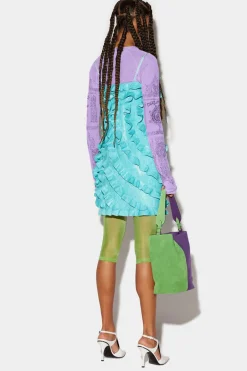 Cut-Out Ruffled Dress