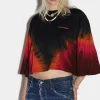 D2 Flame Crop Boxy T-Shirt