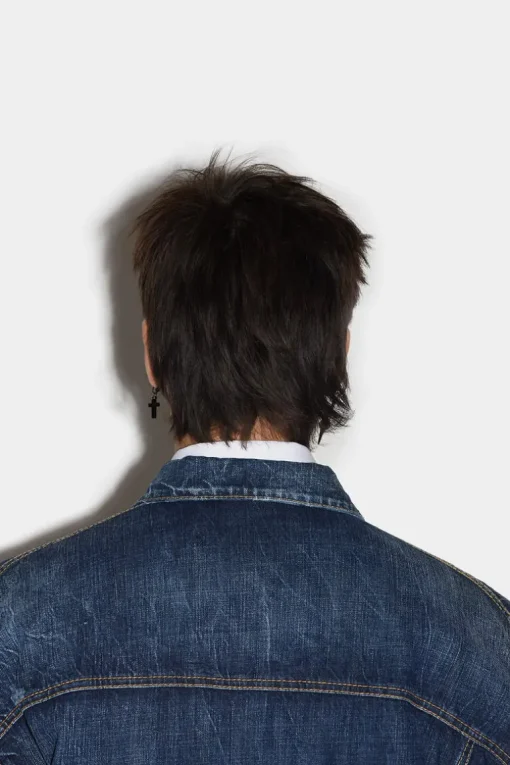 D2 Quilted Mix Dropped Shoulder Jean Jacket