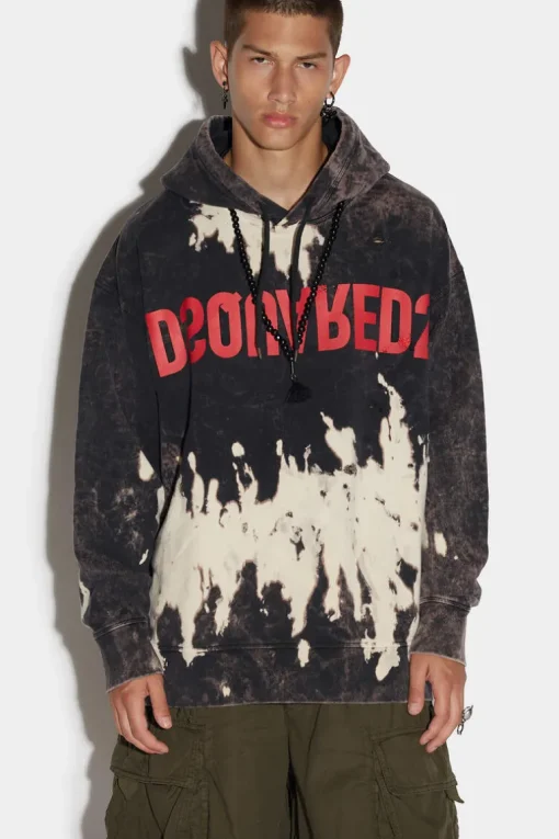 D2 Reverse Tie&Dyed Slouch Hoodie