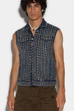 Dark Clean Wash Classic Jean Vest