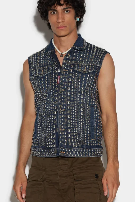 Dark Clean Wash Classic Jean Vest