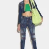 Dark Fade Wash Surfer Skinny Jeans
