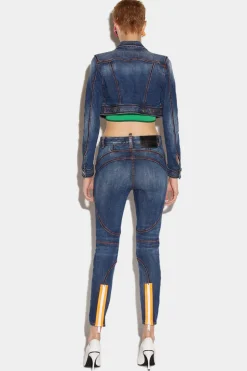 Dark Fade Wash Surfer Skinny Jeans
