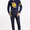 Dark Rince Wash Skater Jeans