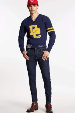 Dark Rince Wash Skater Jeans