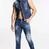 Dark Ripped Wash Sexy Twist Jeans