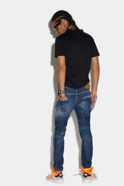 Dark Techno Surf Wash Skater Jeans