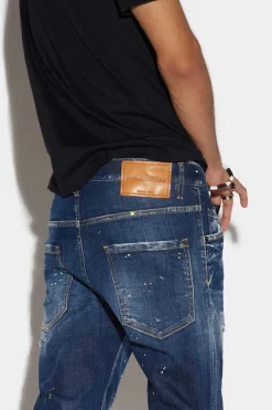 Dark Techno Surf Wash Skater Jeans