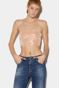 Disco Sequin Tube Top