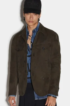 Drawstring Trench Blazer