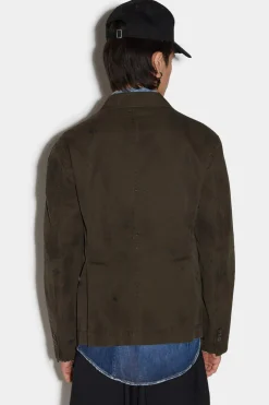 Drawstring Trench Blazer