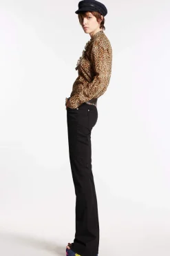 Dyed Medium Waist Flare Twiggy Jeans