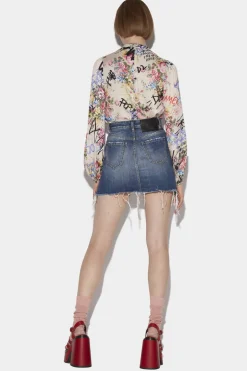 Fringed Mini Skirt
