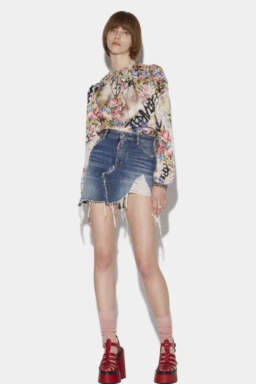 Fringed Mini Skirt