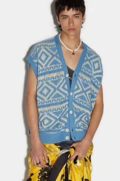 Geometric Knit Gilet