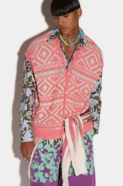 Geometric Knit Gilet