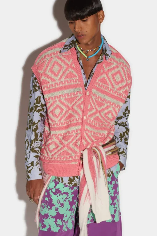 Geometric Knit Gilet
