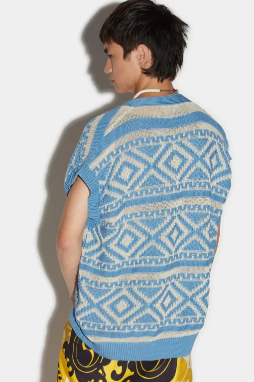 Geometric Knit Gilet