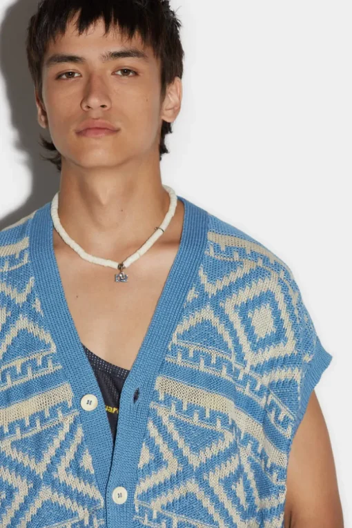 Geometric Knit Gilet