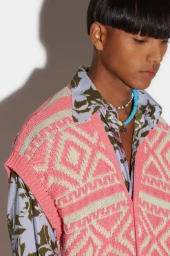 Geometric Knit Gilet