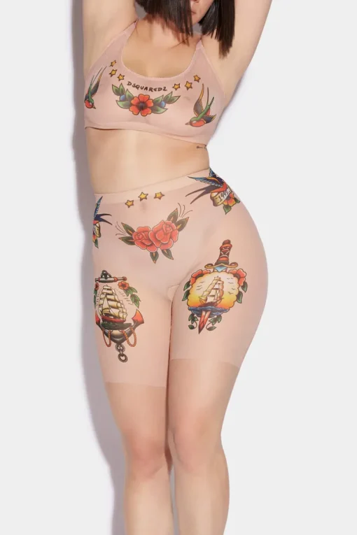 Honey Tattoo Cycling Shorts