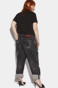 Honey Wash Curvy Baggy Jeans