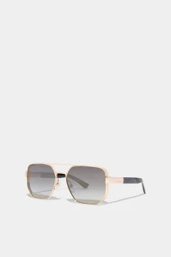 Hype Gold Black Sunglasses
