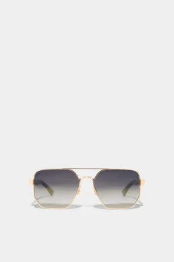 Hype Gold Black Sunglasses