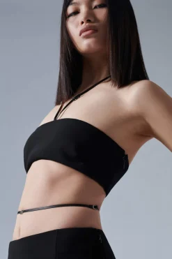Icon Leather Trimmed Top