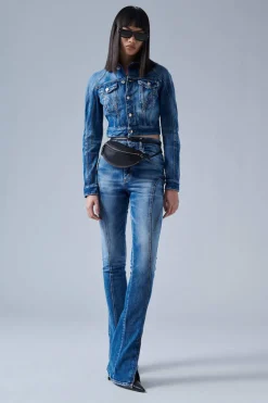 Icon Medium Wash High Waist Trumpet Jeans