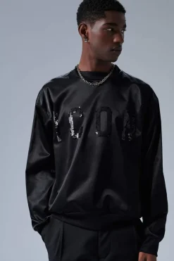 Icon Sequined Satin