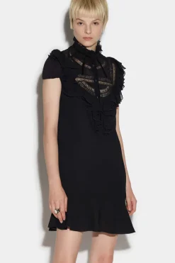 Lace Bib Mini Dress
