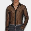 Lace Dropped Shoulder Shirt